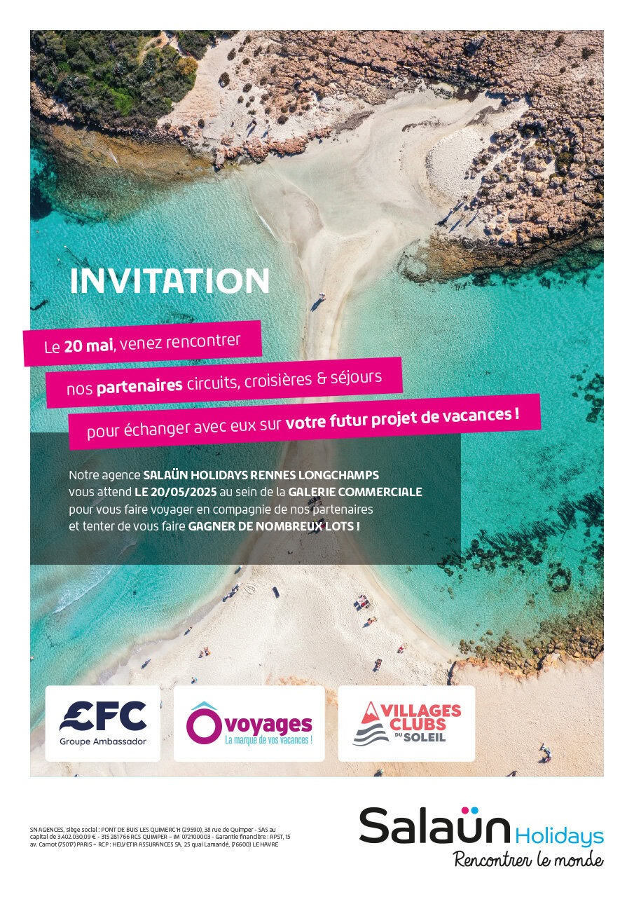Salaün Holidays Rennes Longs Champs - Invitation 20 mai 2025
