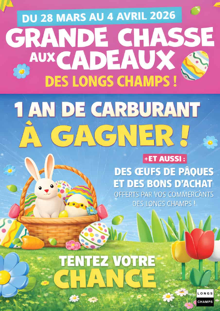 Du 28 mars au 4 avril 2026 - Grande chasse aux cadeaux des Longs Champs